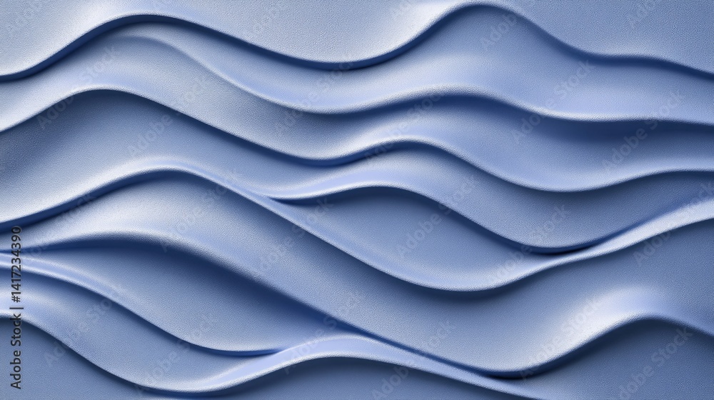Abstract design of flowing, wavy lines in a periwinkle blue hue. Abstract design of flowing, wavy lines in a periwinkle blue hue.