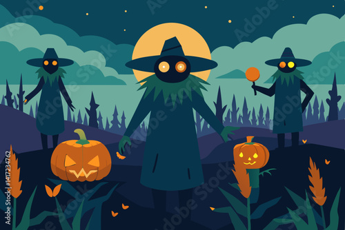 halloween background with pumpkin