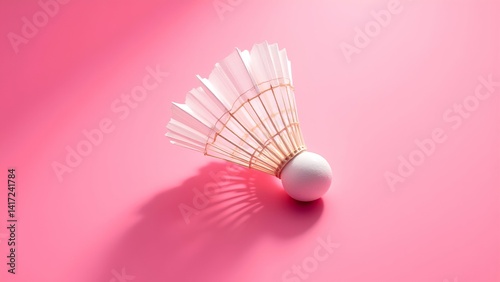 badminton racket and shuttlecock