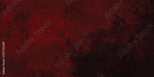 Dramatic Red and Black Wall with Grunge and Grit Texture

