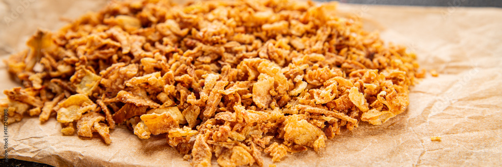 Fried onion crispy onions appetizer vegetables dish fresh delicious gourmet food background on table rustic food top view copy space vegetarian and vegan food Fried onion crispy onions appetizer vegetables dish fresh delicious gourmet food background on table rustic food top view copy space vegetarian and vegan food