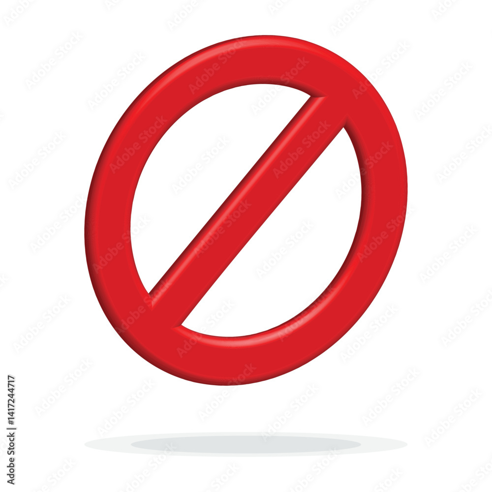Prohibition symbol. Red Prohibition Sign icon. Prohibition icon isolated on transparent background. Vector illustration EPS 10. Prohibition symbol. Red Prohibition Sign icon. Prohibition icon isolated on transparent background. Vector illustration EPS 10.