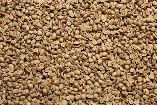 Unroasted green coffee bean...