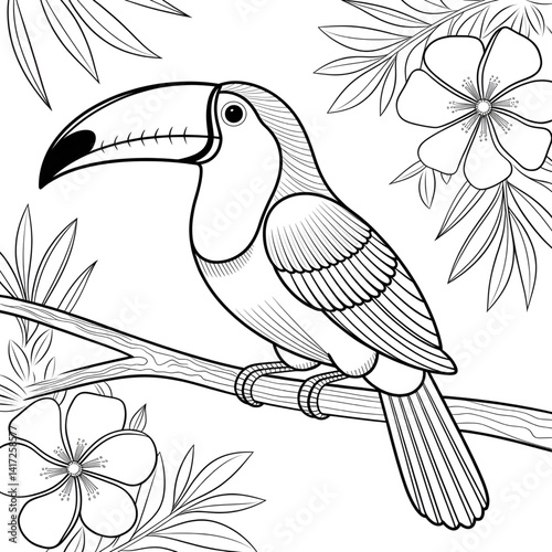 toucan bird on branch