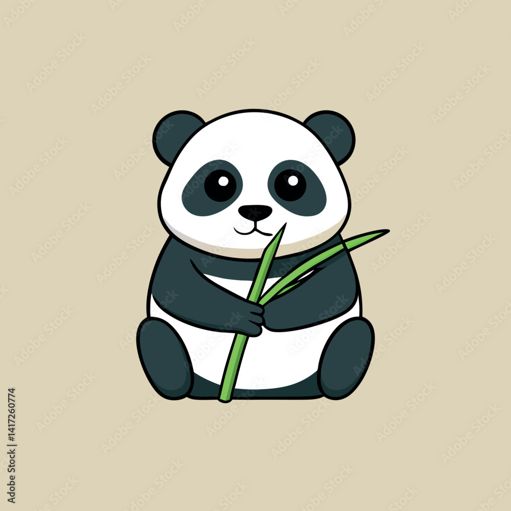 Obraz premium A panda-bear-munching-on-bamboo.