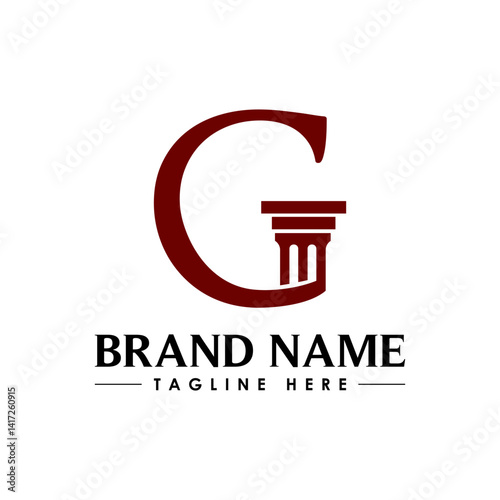 Letter G Pillar Law Logo, law logo