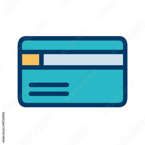 Blue credit card icon for online banking services