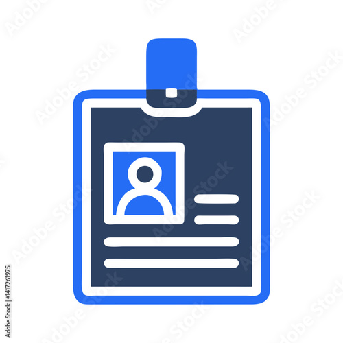 Employee ID Badge Icon, Security Pass Access Card
