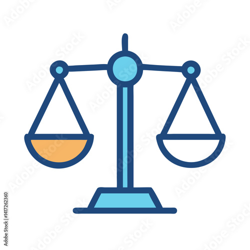 Scales of Justice Icon Symbolizing Law and Fairness