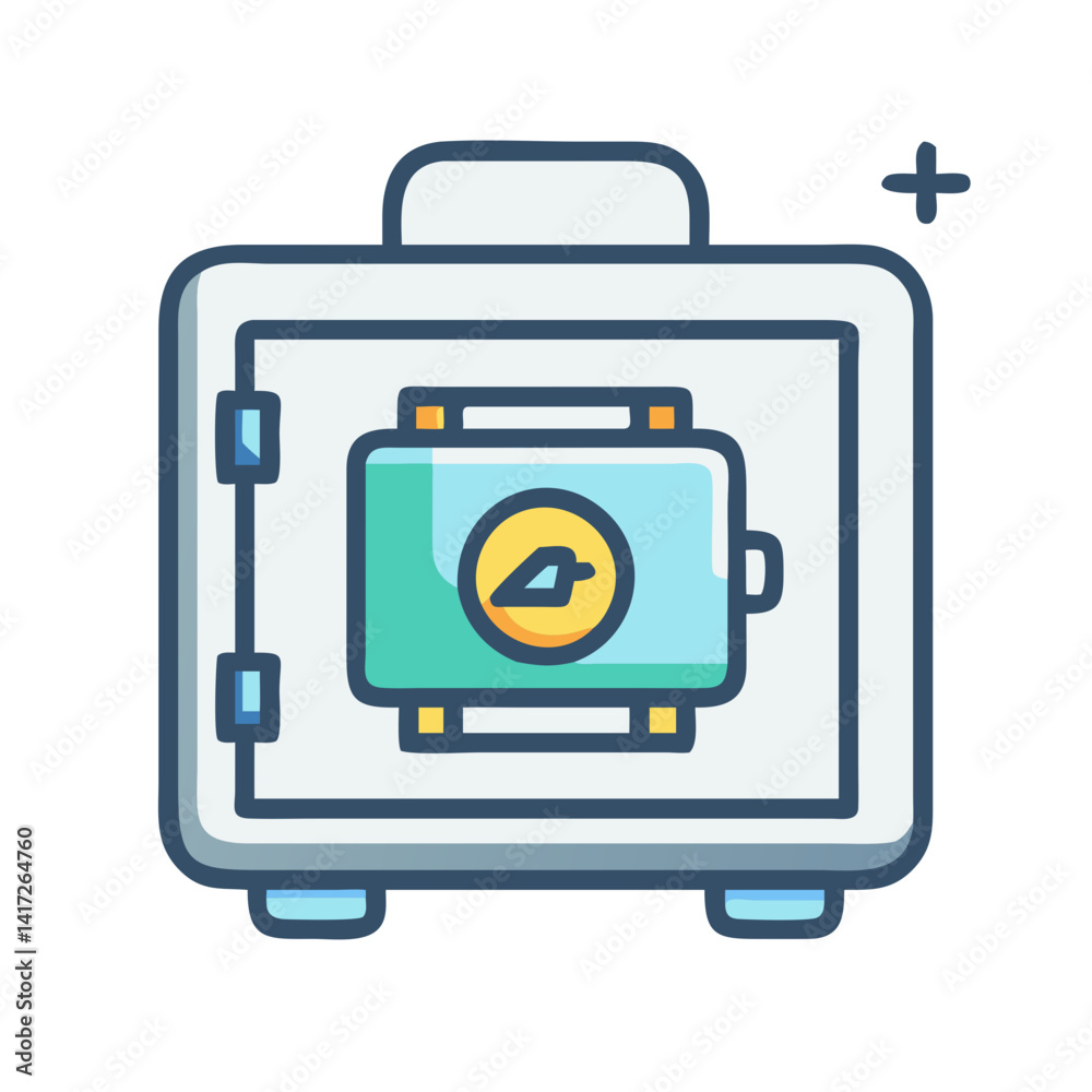 Safe deposit box vector icon illustration design Safe deposit box vector icon illustration design