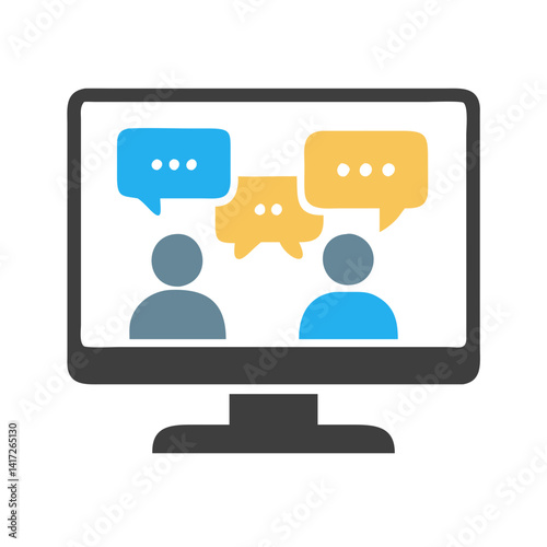 Online video call meeting for business, communication