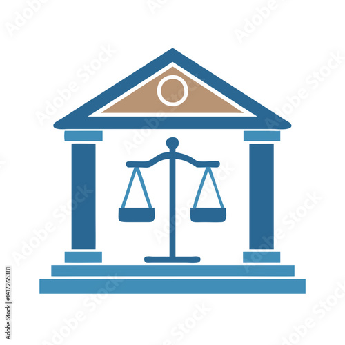 Justice court vector illustration symbol on black background