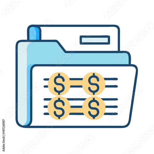 Financial Data Folder: Economic Growth and Investment Concept