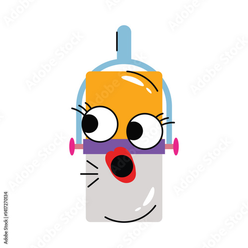 Singing vector Sticker. Eps 10 file