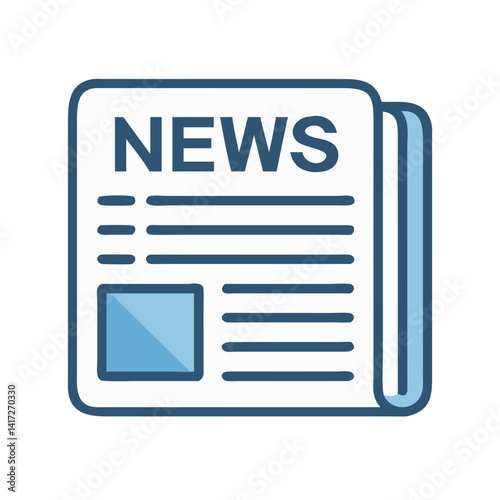 Newspaper icon, vector news, update, breaking news concept