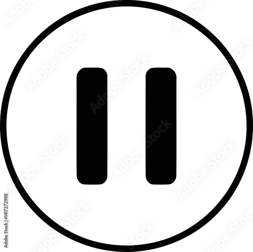 Transparent Pause Button Icon Black Border
Pause Symbol Clear Background Black Outline
Media Pause Icon Transparent Vector