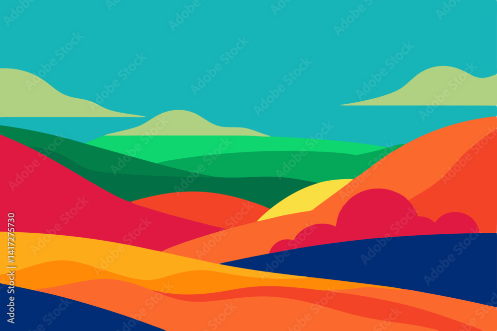 Fototapeta premium landscape with mountains and sea