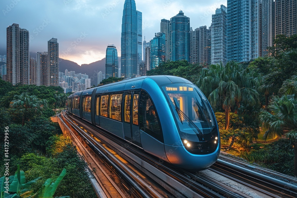 Naklejka premium Modern urban transit