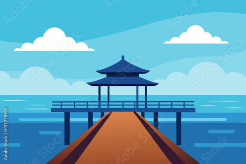 chinese temple in the sea