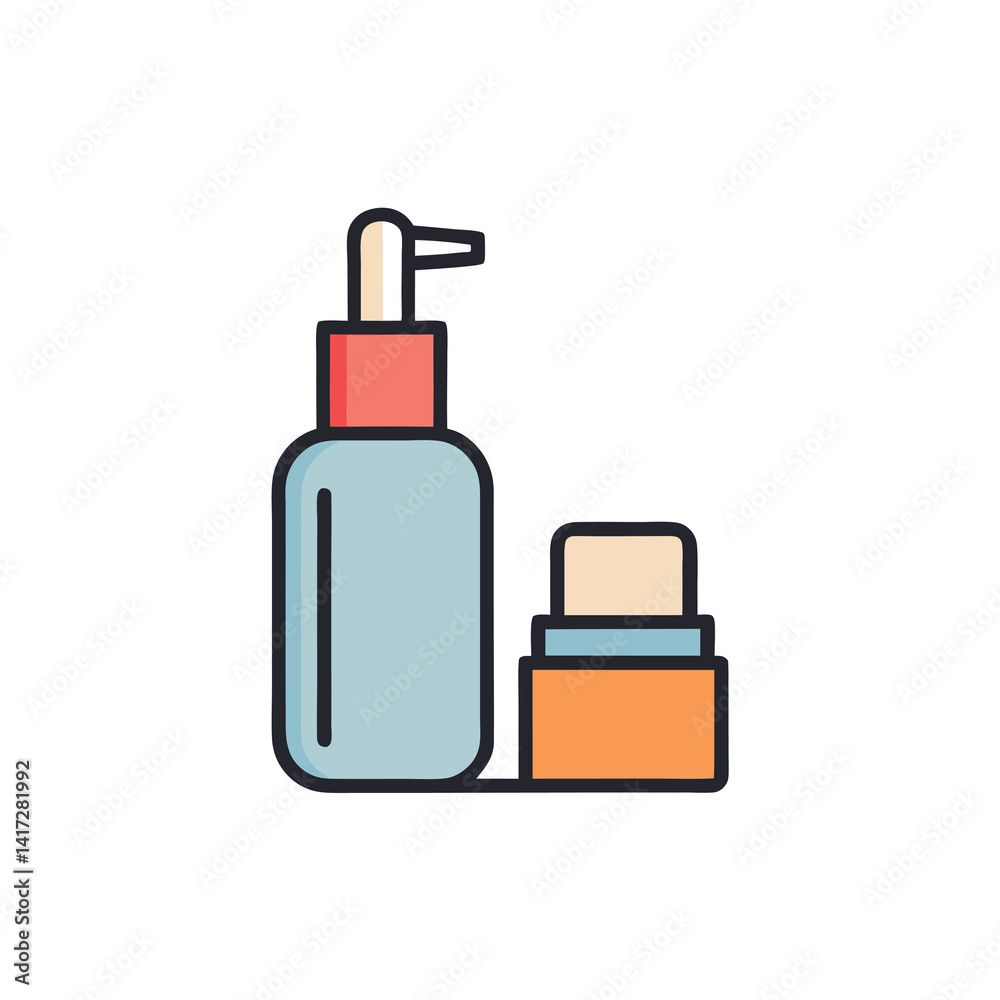 Flat-vector-icon minimalistic-style cosmetics Flat-vector-icon minimalistic-style cosmetics