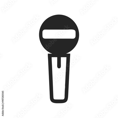 Muted Microphone Icon, Sound Off, Silence, Black Background