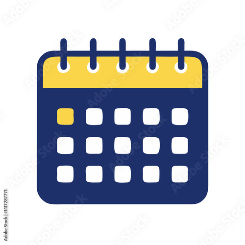 Calendar icon illustration for schedule, appointment, and reminder