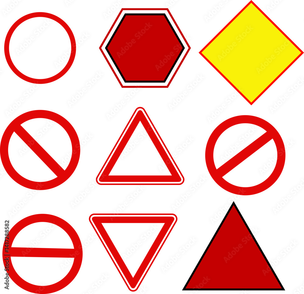 set of traffic signs set of traffic signs