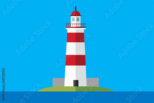 daytime-lighthouse-with-clear-blue-sky