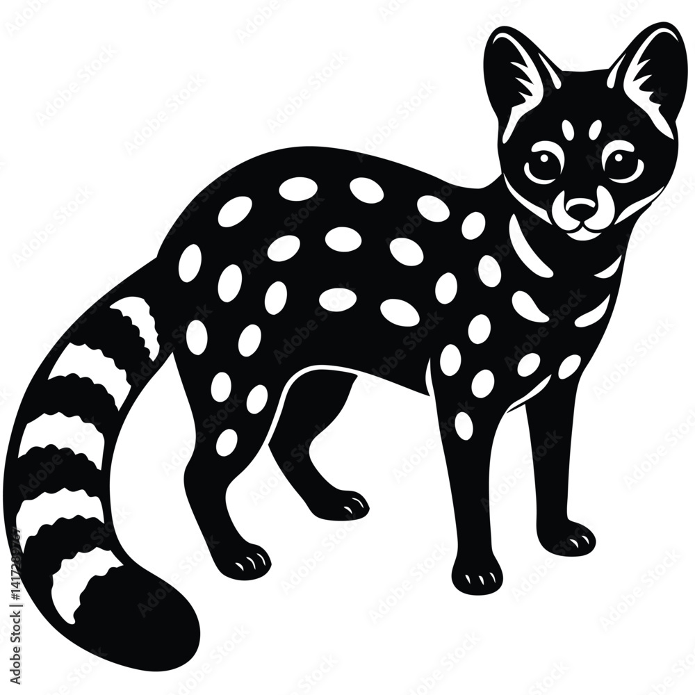 Obraz premium common genet vector