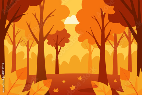 golden-autumn-leaves-in-tranquil-anime-forest