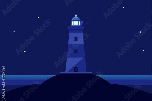lighthouse on a sky background