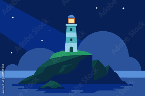 lighthouse on a sky background