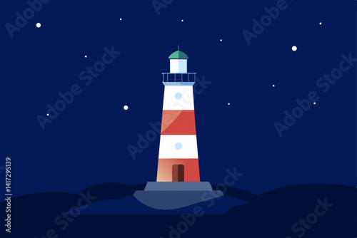 lighthouse on a sky background