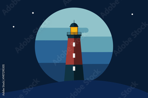 lighthouse on a sky background