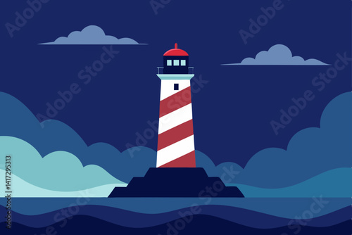 lighthouse on a sky background