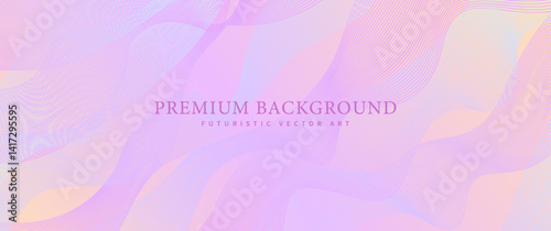 Elegant background design with pink and blue line pattern. Premium abstract vector illustration for invitation, flyer, cover design, luxe invite, business banner, prestigious voucher.