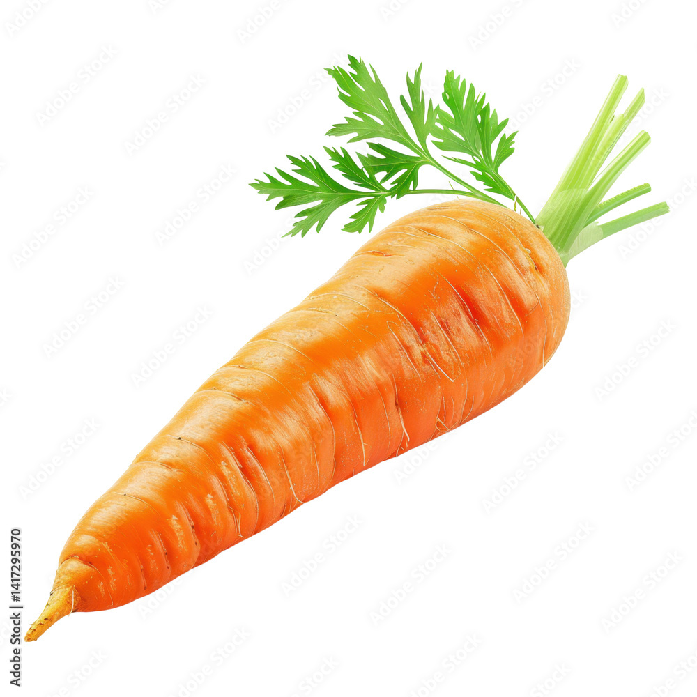 Fresh carrot with green leaves vibrant orange color healthy vegetable nutritious food organic produce root vegetable culinary ingredient farm fresh vegetarian diet natural food