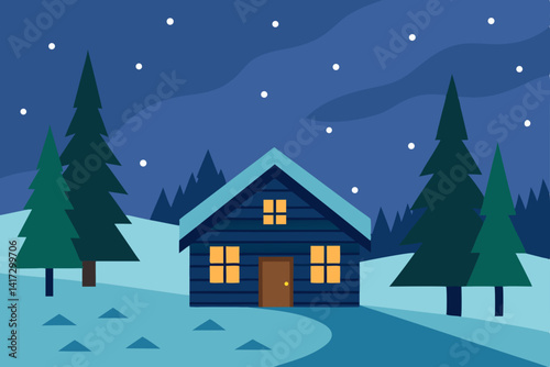 anime-cabin-in-the-woods-during-snowfall 