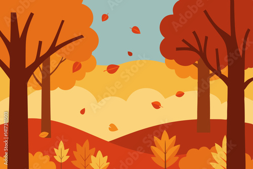 autumn-leaves-falling-in-forest