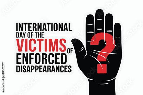 International day of the victims of enforced disappearances awareness campaign image art