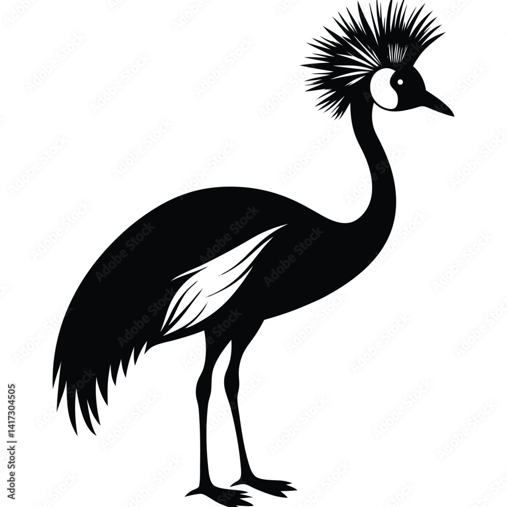 Fototapeta premium crowned crane vector animal