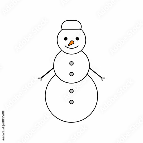 snowman on a white background