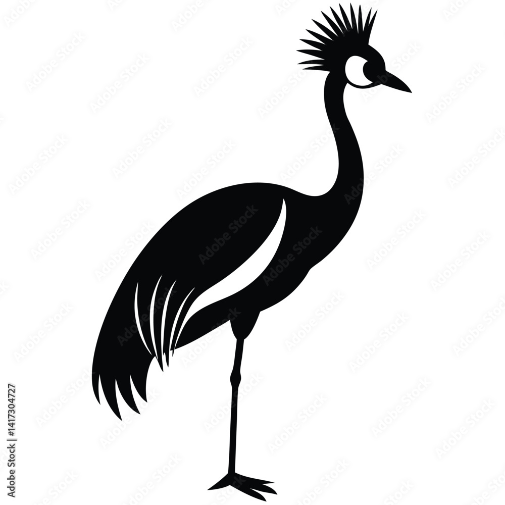 Obraz premium crowned crane vector animal
