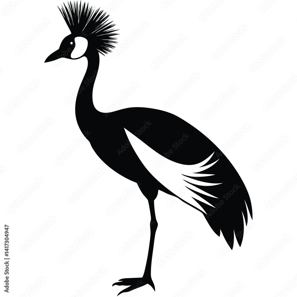 Fototapeta premium crowned crane vector animal