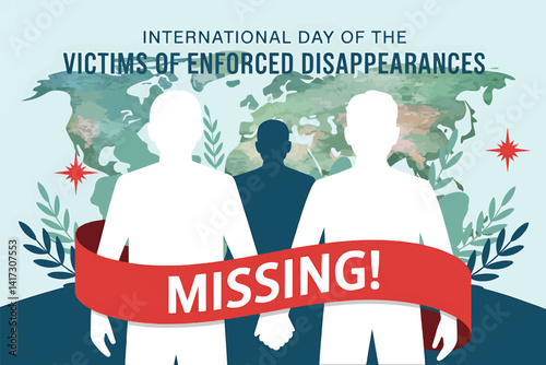 International day of the victims of enforced disappearances awareness advocacy poster