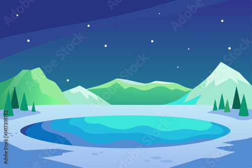 frozen-lake-with-aurora-sky---anime-style