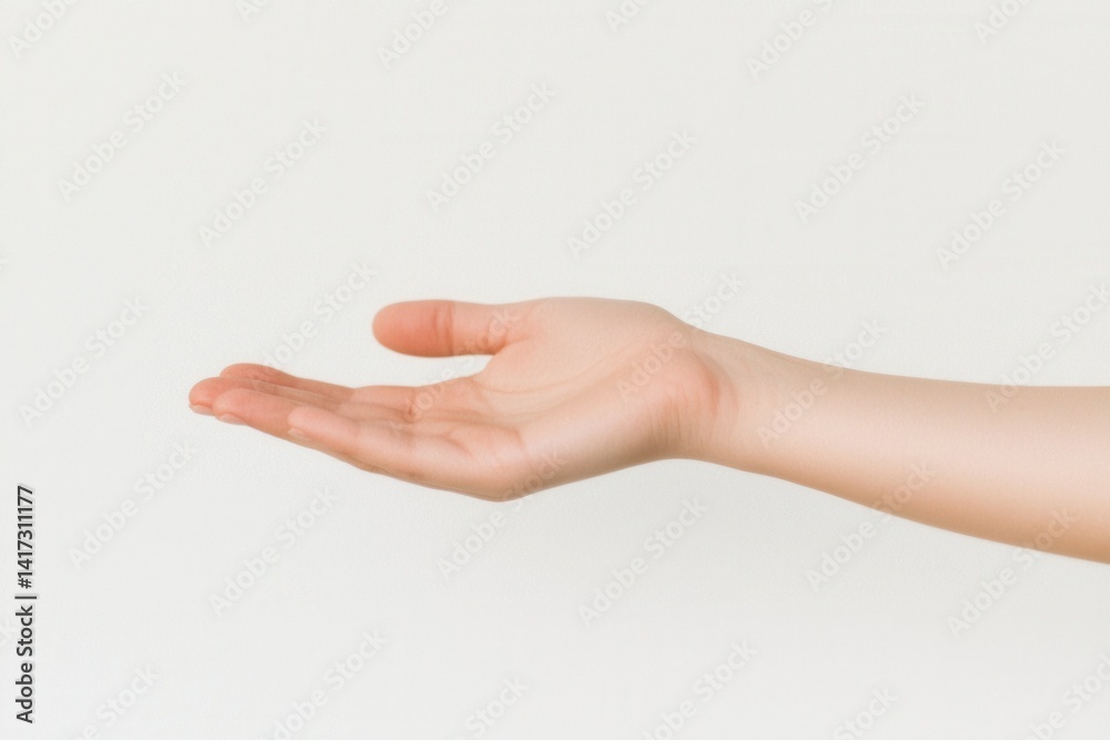 Open Hand Gesture with Neutral Background for Various Concepts Open Hand Gesture with Neutral Background for Various Concepts