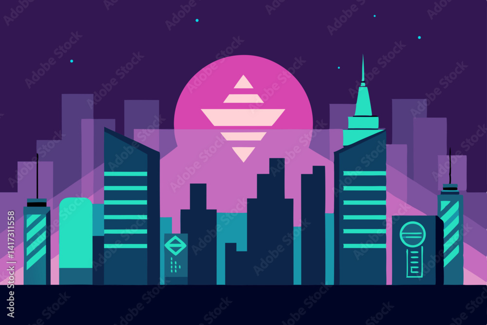 Fototapeta premium night city background