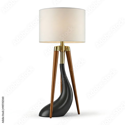  Sculptural table lamp with an organic, curved base ff.