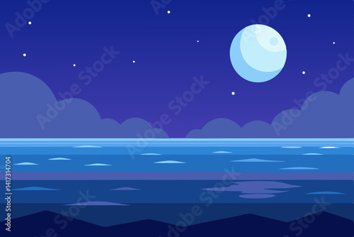 moonlit-lake-reflecting-stars---anime-aesthetic